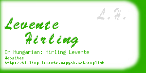 levente hirling business card